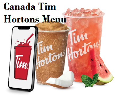Canada Tim Hortons Menu