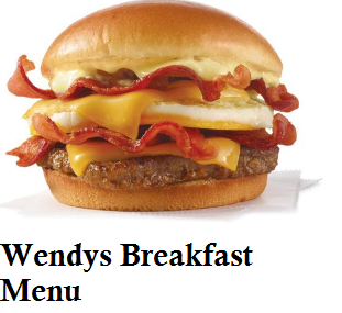 Wendys Breakfast Menu Canada